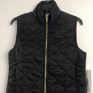 X By Gottex Onion Quilted Vest in Black size  S NWT